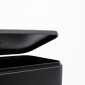 Hotel Cubic Black Κάδος Μπάνιου 5lt Μεταλλικός με Μηχανισμό Soft Close