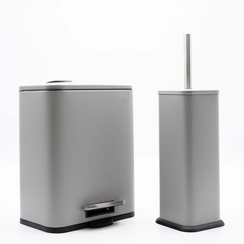 Hotel Cubic Grey Σετ Πεντάλ 5lt με Soft Close & Πιγκάλ Μεταλλικό
