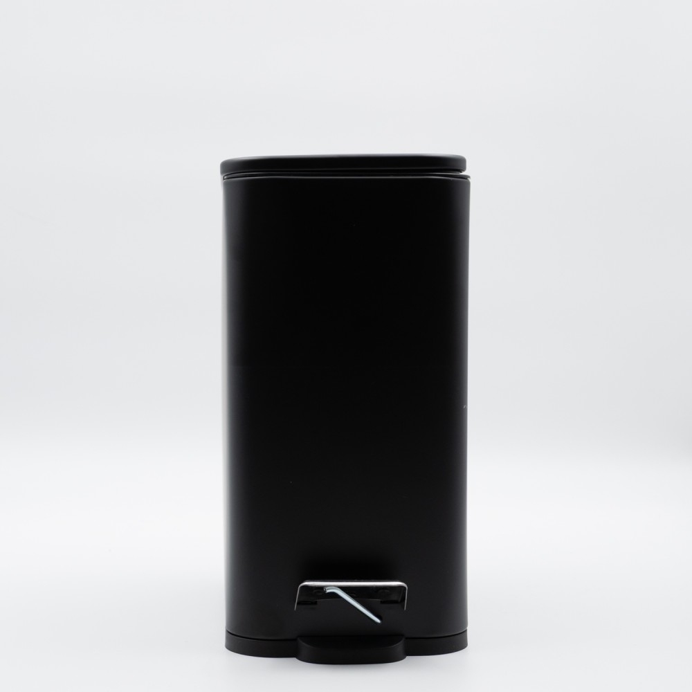 Hotel Slim Black Κάδος Μπάνιου 5lt Μεταλλικός με Μηχανισμό Soft Close