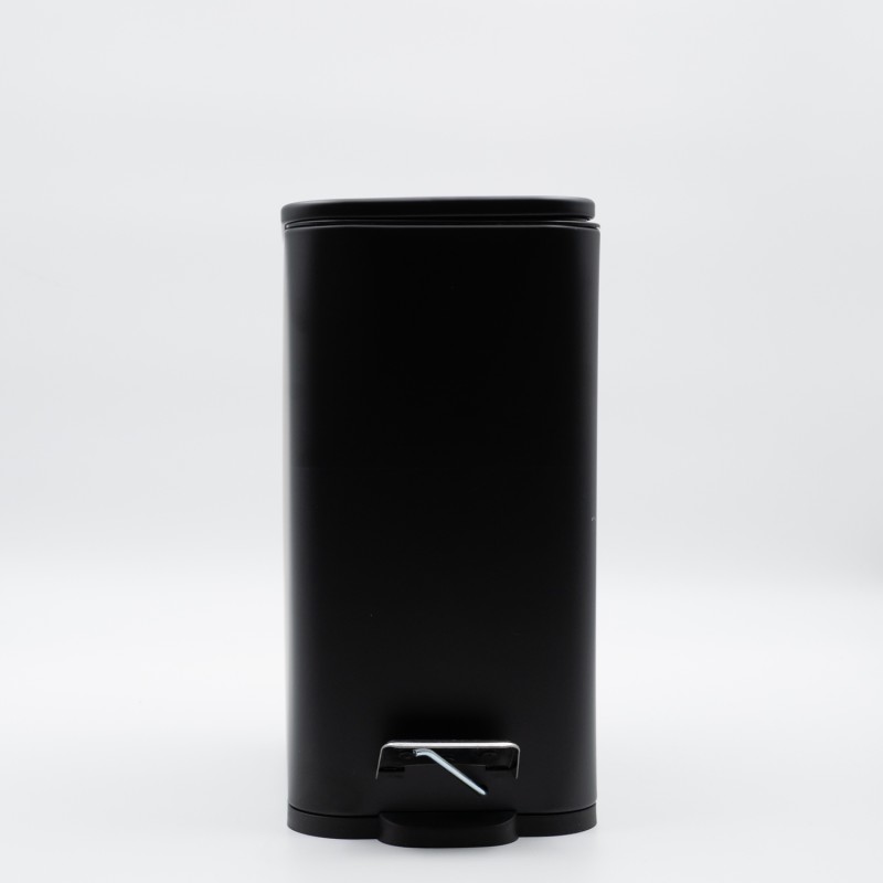 Hotel Slim Black Κάδος Μπάνιου 5lt Μεταλλικός με Μηχανισμό Soft Close