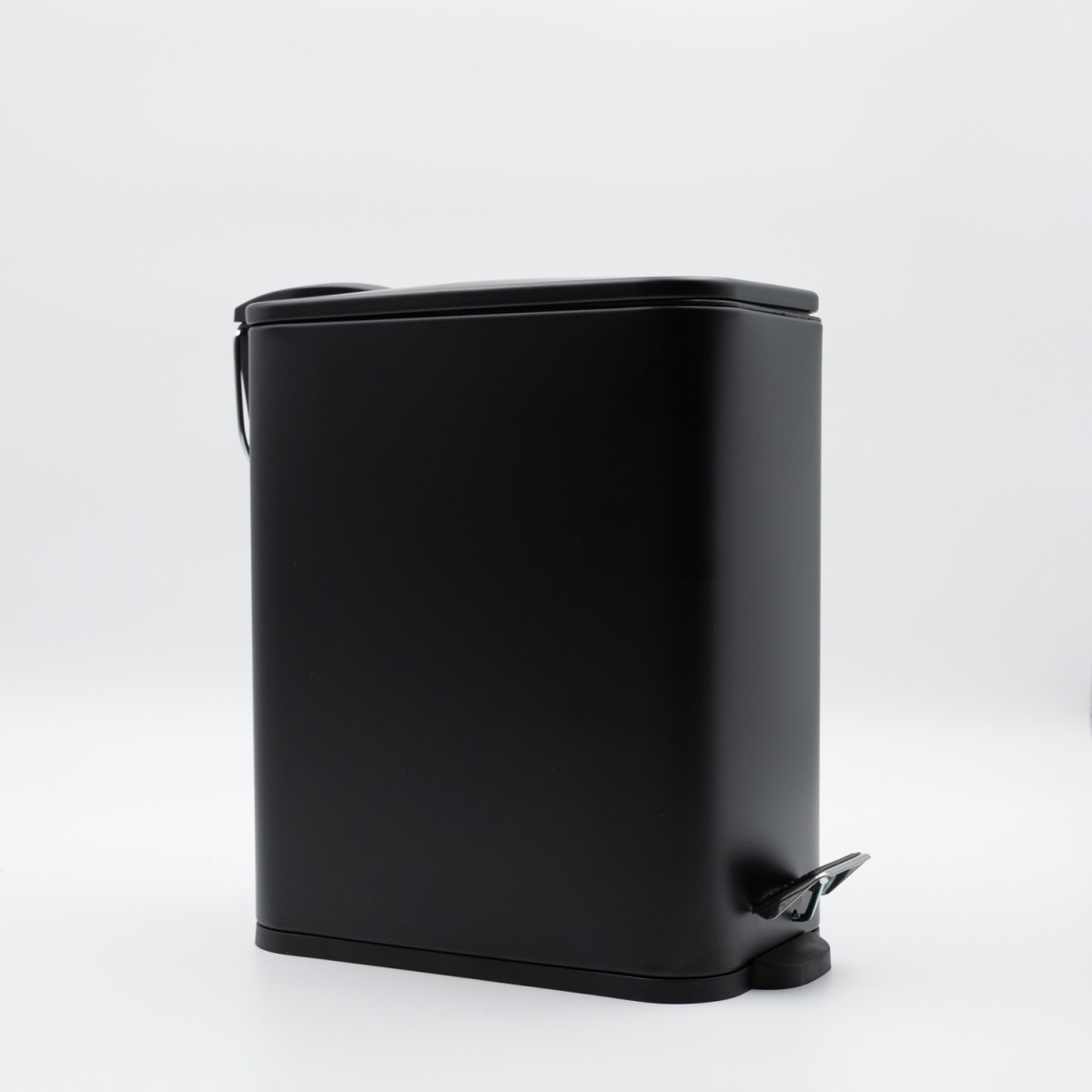 Hotel Slim Black Κάδος Μπάνιου 5lt Μεταλλικός με Μηχανισμό Soft Close