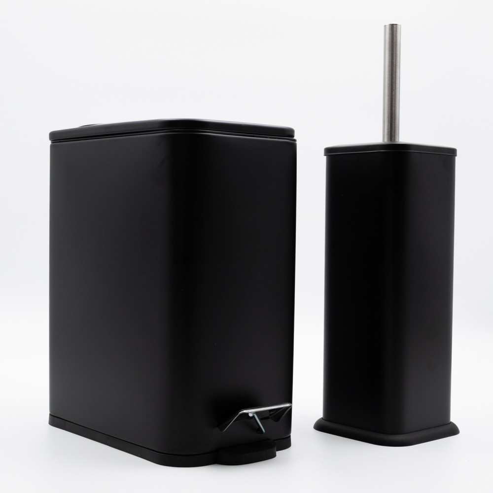 Hotel Slim Black Σετ Πεντάλ 5lt με Soft Close & Πιγκάλ Μεταλλικό