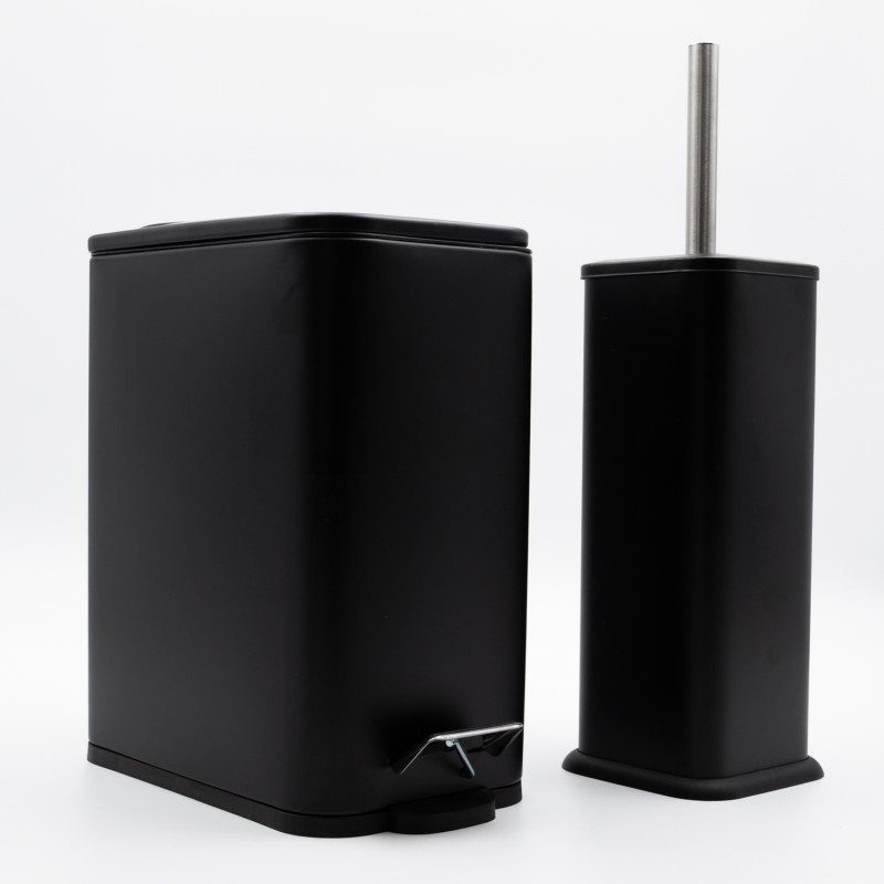 Hotel Slim Black Σετ Πεντάλ 5lt με Soft Close & Πιγκάλ Μεταλλικό