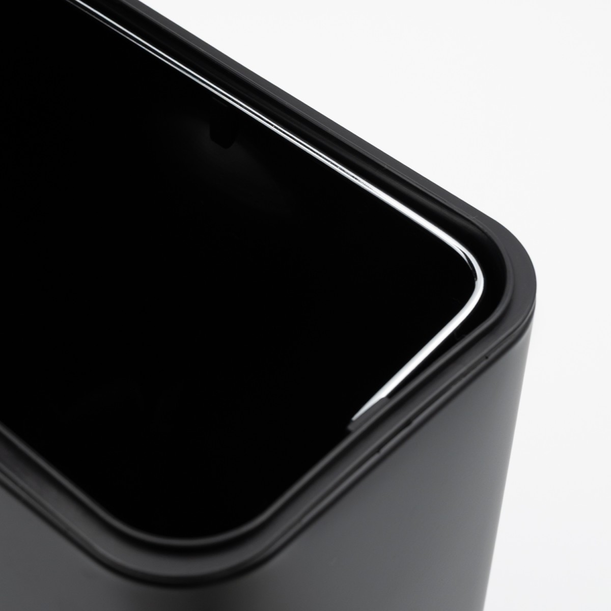 Hotel Slim Black Κάδος Μπάνιου 5lt Μεταλλικός με Μηχανισμό Soft Close