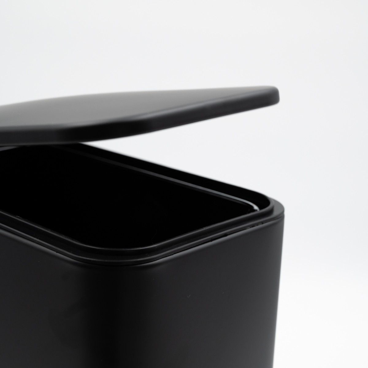 Hotel Slim Black Κάδος Μπάνιου 5lt Μεταλλικός με Μηχανισμό Soft Close