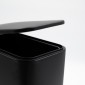 Hotel Slim Black Κάδος Μπάνιου 5lt Μεταλλικός με Μηχανισμό Soft Close