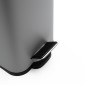 Hotel Slim Grey Κάδος Μπάνιου 5lt Μεταλλικός με Μηχανισμό Soft Close