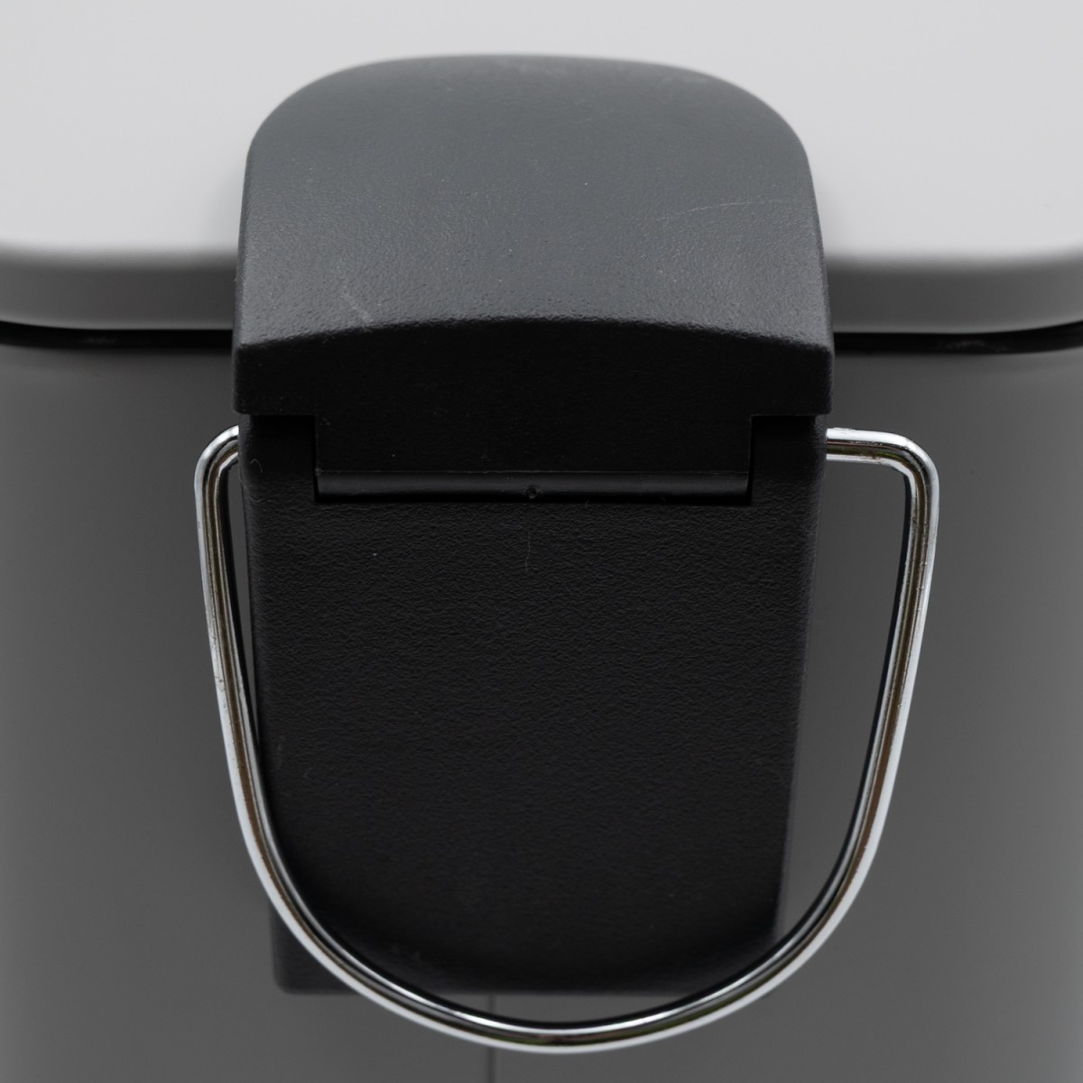 Hotel Slim Grey Κάδος Μπάνιου 5lt Μεταλλικός με Μηχανισμό Soft Close