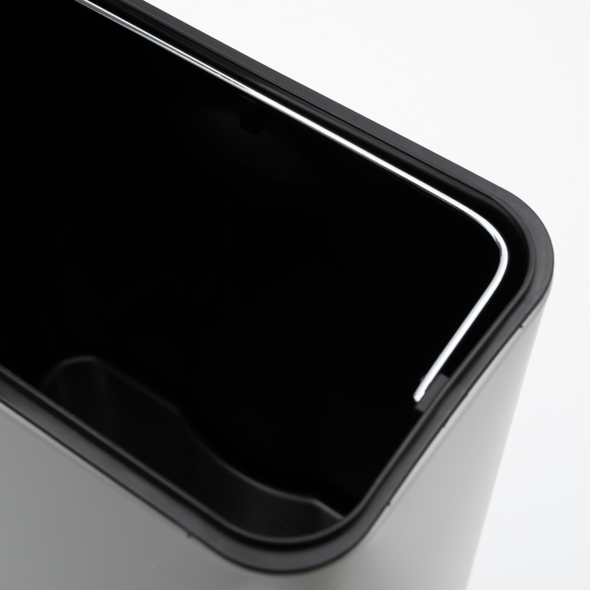 Hotel Slim Grey Κάδος Μπάνιου 5lt Μεταλλικός με Μηχανισμό Soft Close