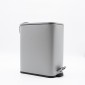 Hotel Slim Grey Κάδος Μπάνιου 5lt Μεταλλικός με Μηχανισμό Soft Close