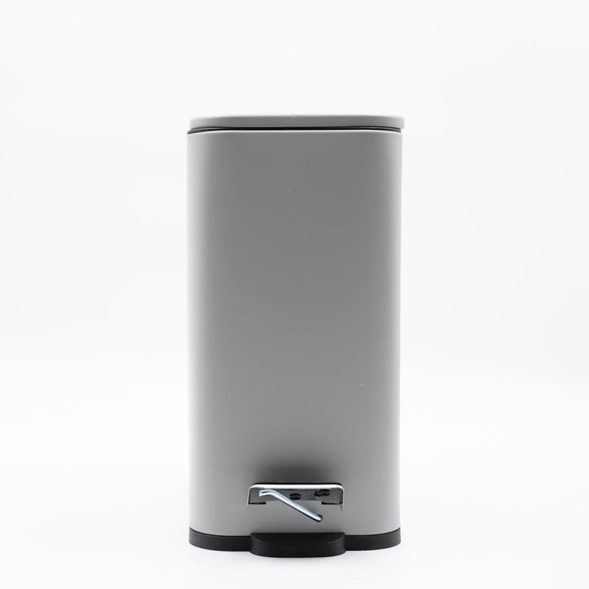 Hotel Slim Grey Κάδος Μπάνιου 5lt Μεταλλικός με Μηχανισμό Soft Close