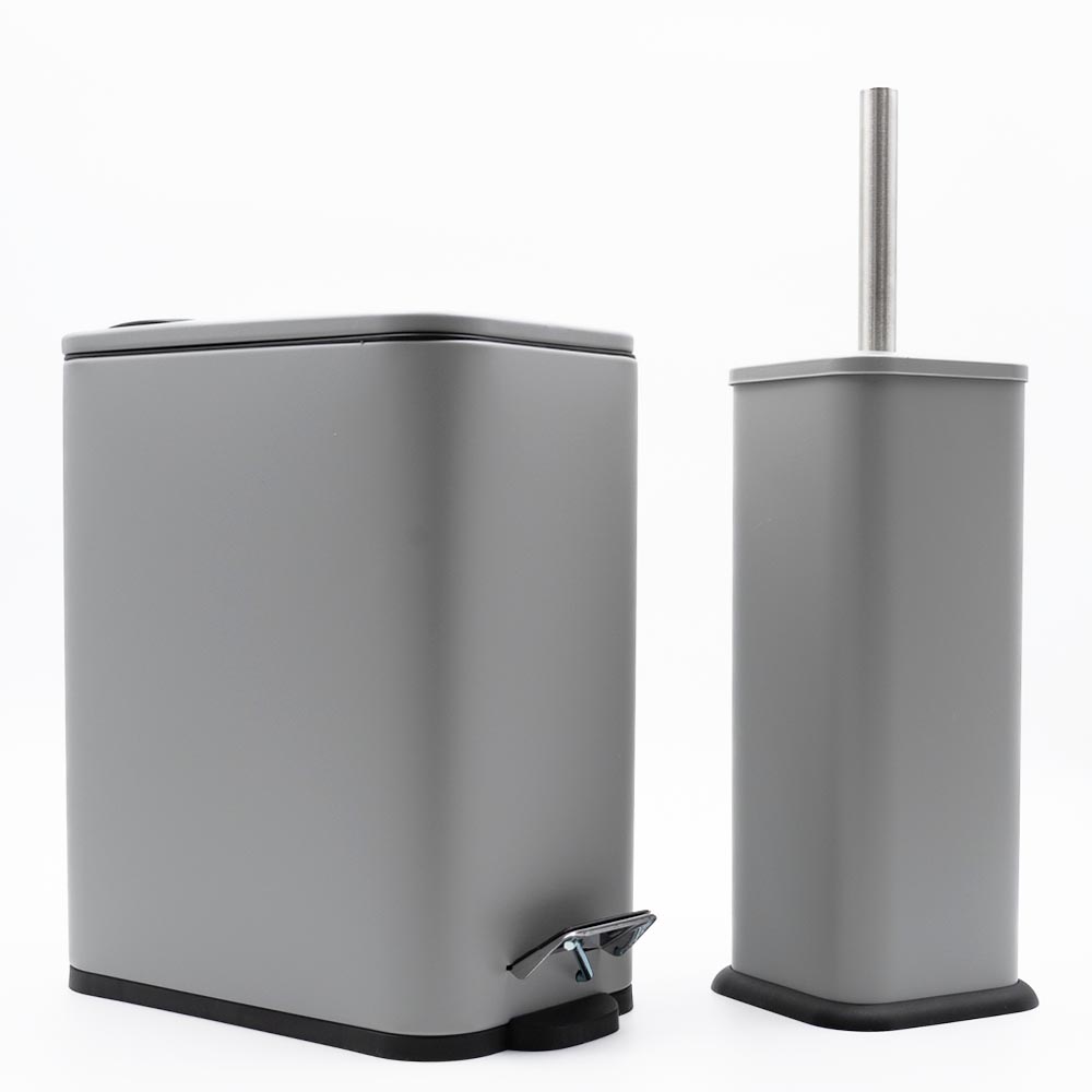 Hotel Slim Grey Σετ Πεντάλ 5lt με Soft Close & Πιγκάλ Μεταλλικό