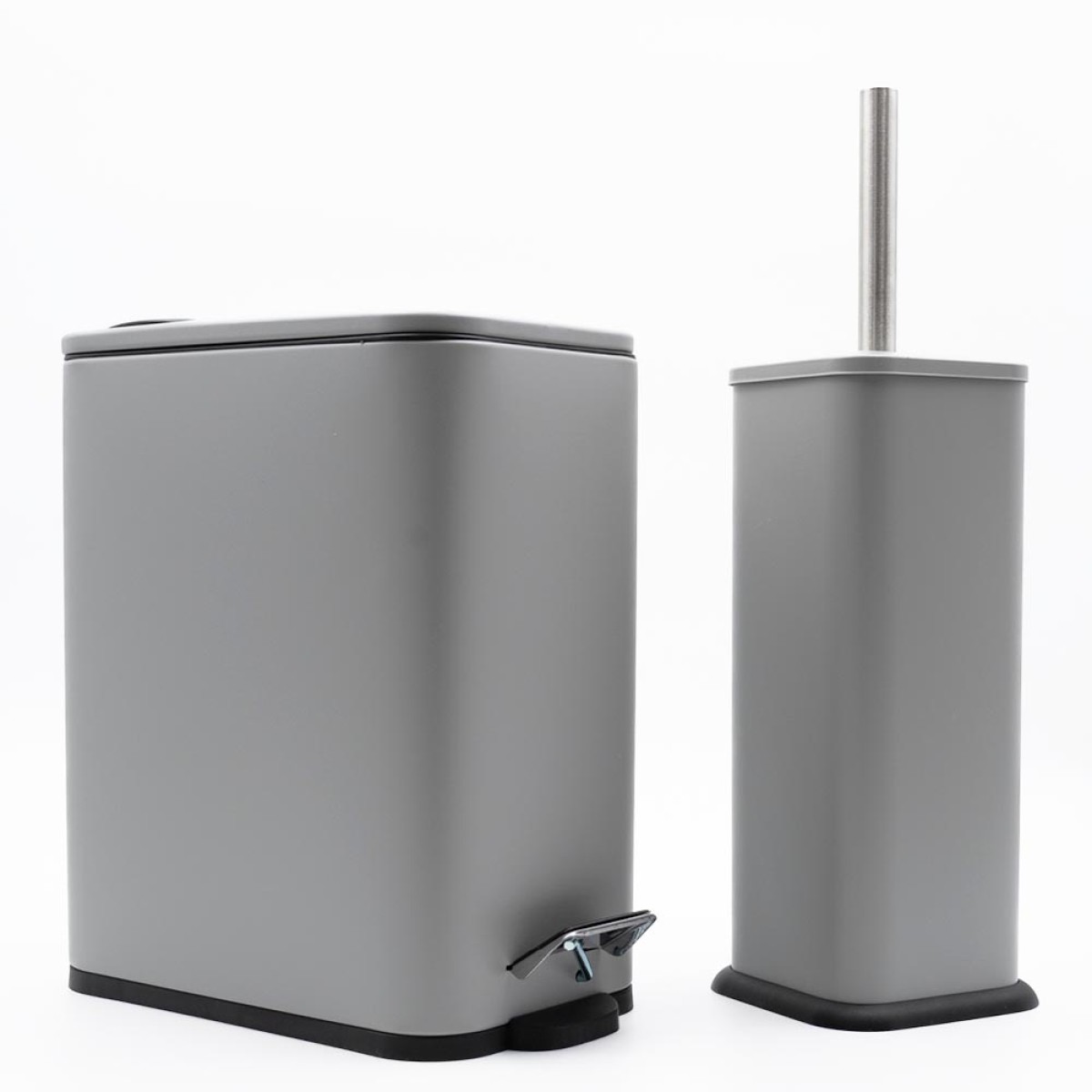 Hotel Slim Grey Σετ Πεντάλ 5lt με Soft Close & Πιγκάλ Μεταλλικό