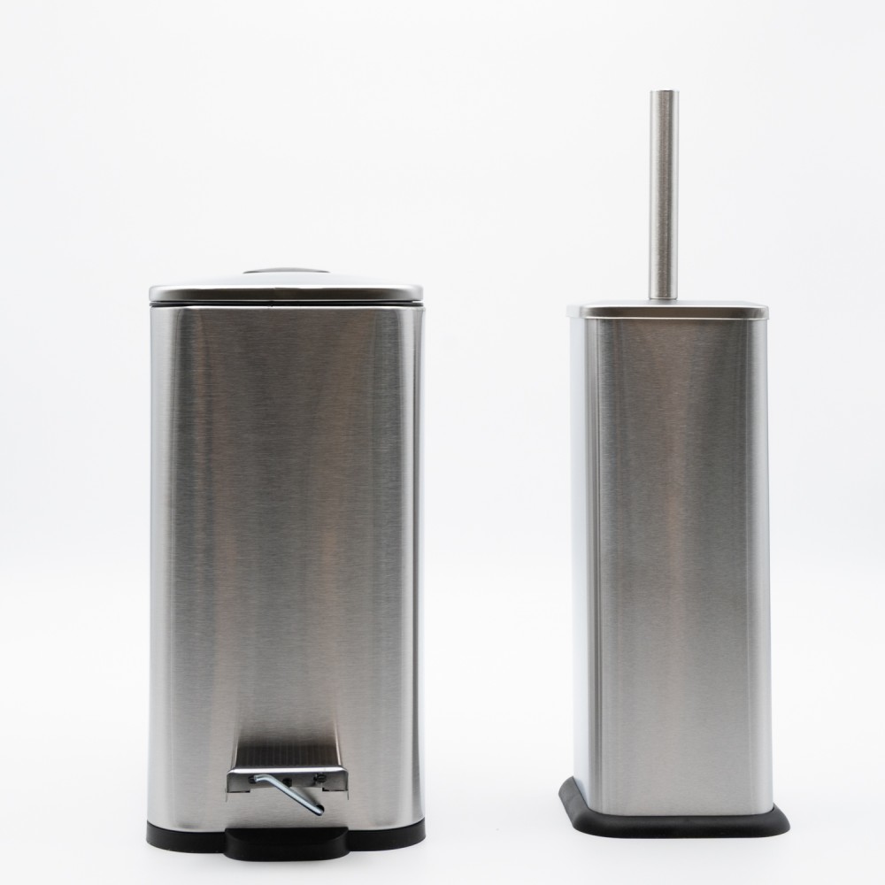 Hotel Slim Inox Σετ Πεντάλ 5lt με Soft Close & Πιγκάλ Μεταλλικό