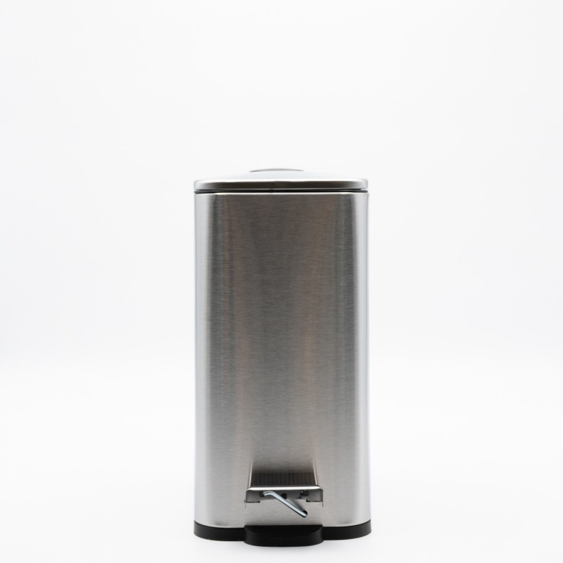 Hotel Slim Inox Κάδος Μπάνιου 5lt Μεταλλικός με Μηχανισμό Soft Close
