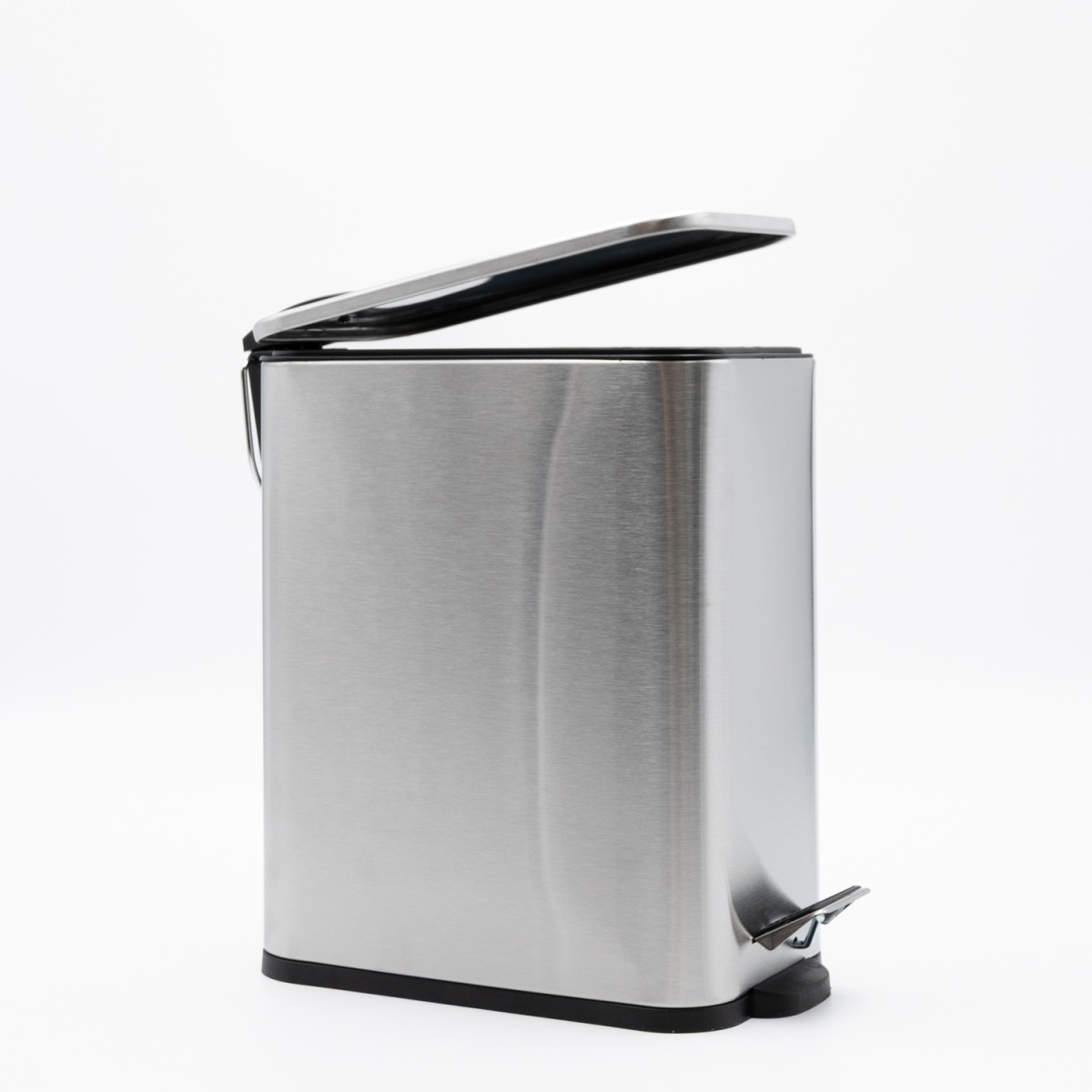 Hotel Slim Inox Κάδος Μπάνιου 5lt Μεταλλικός με Μηχανισμό Soft Close