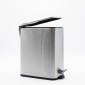 Hotel Slim Inox Κάδος Μπάνιου 5lt Μεταλλικός με Μηχανισμό Soft Close