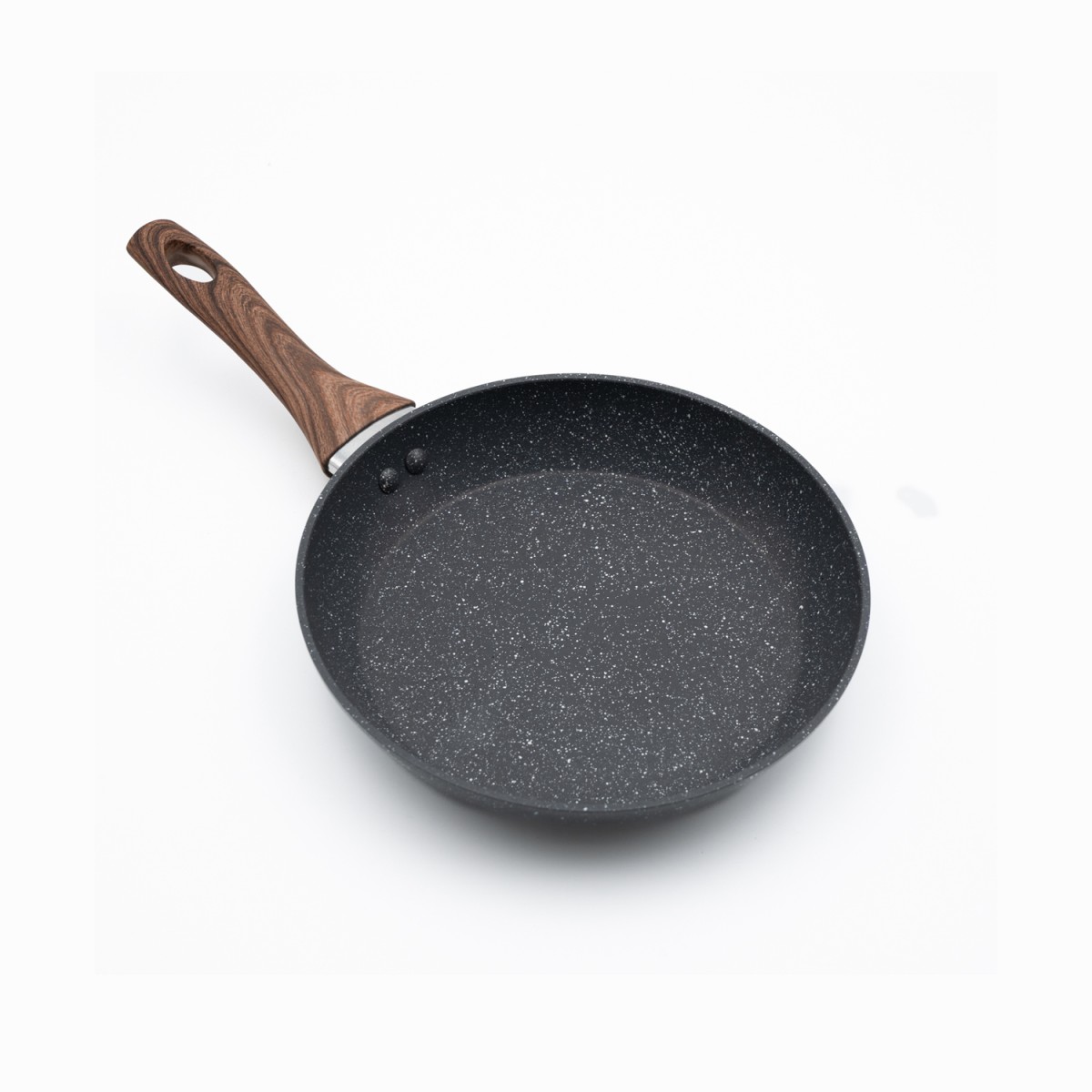 Marble Τηγάνι Αλουμινίου No 22 – Αντικολλητικό με Soft-Touch Λαβή Εφέ Ξύλου