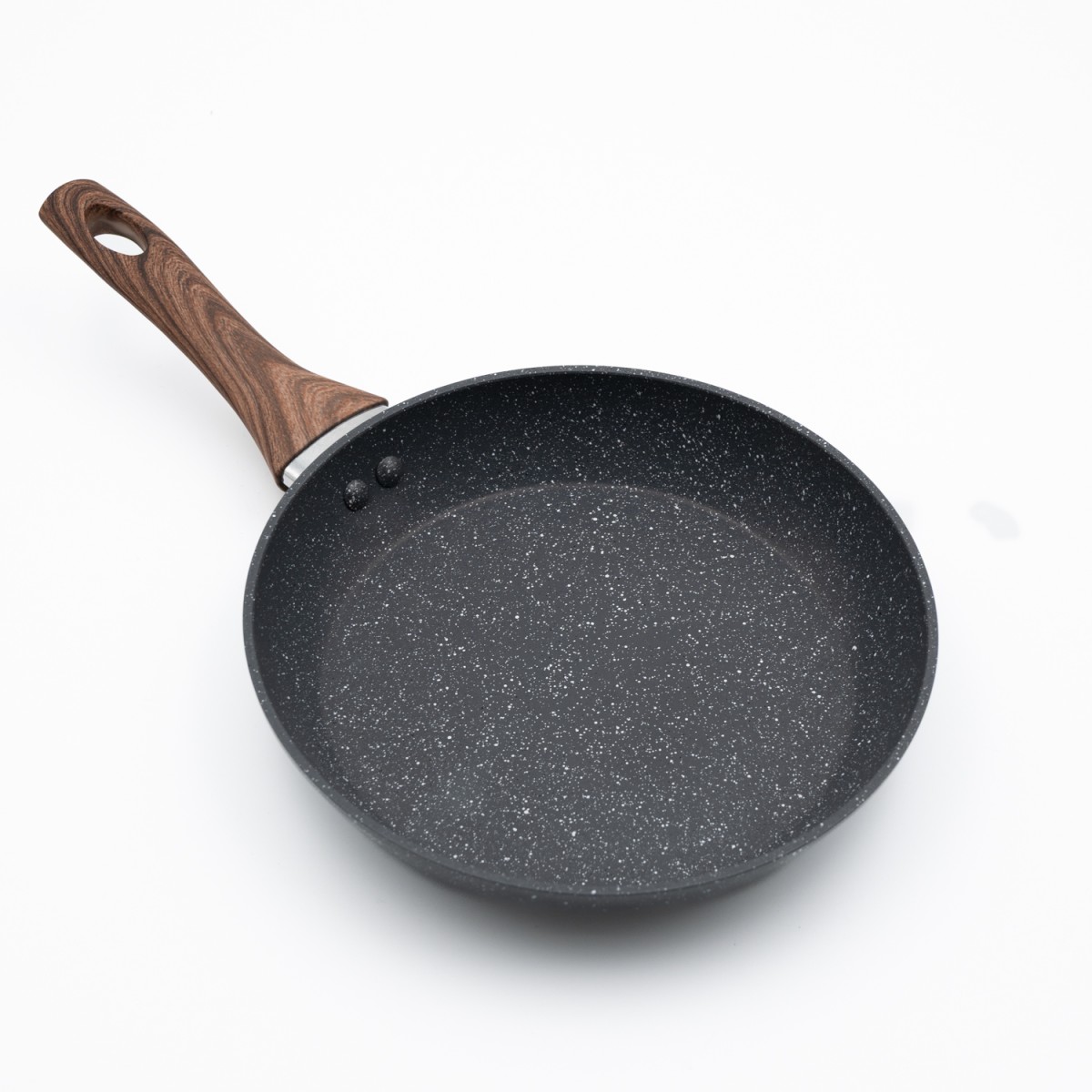 Marble Τηγάνι Αλουμινίου No 24 – Αντικολλητικό με Soft-Touch Λαβή Εφέ Ξύλου