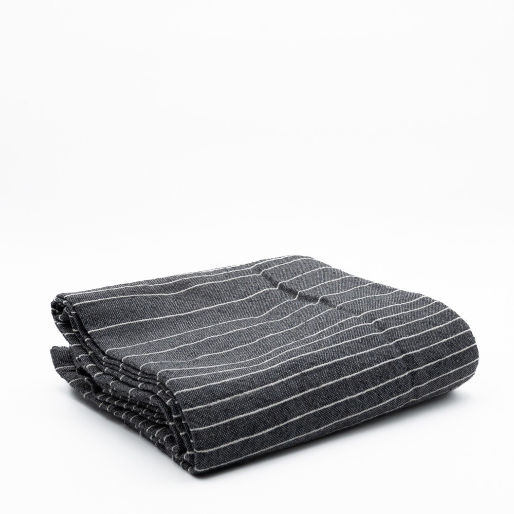 Line Ριχτάρι Διθέσιο (180x230) Σκούρο Γκρι με Ρίγες 