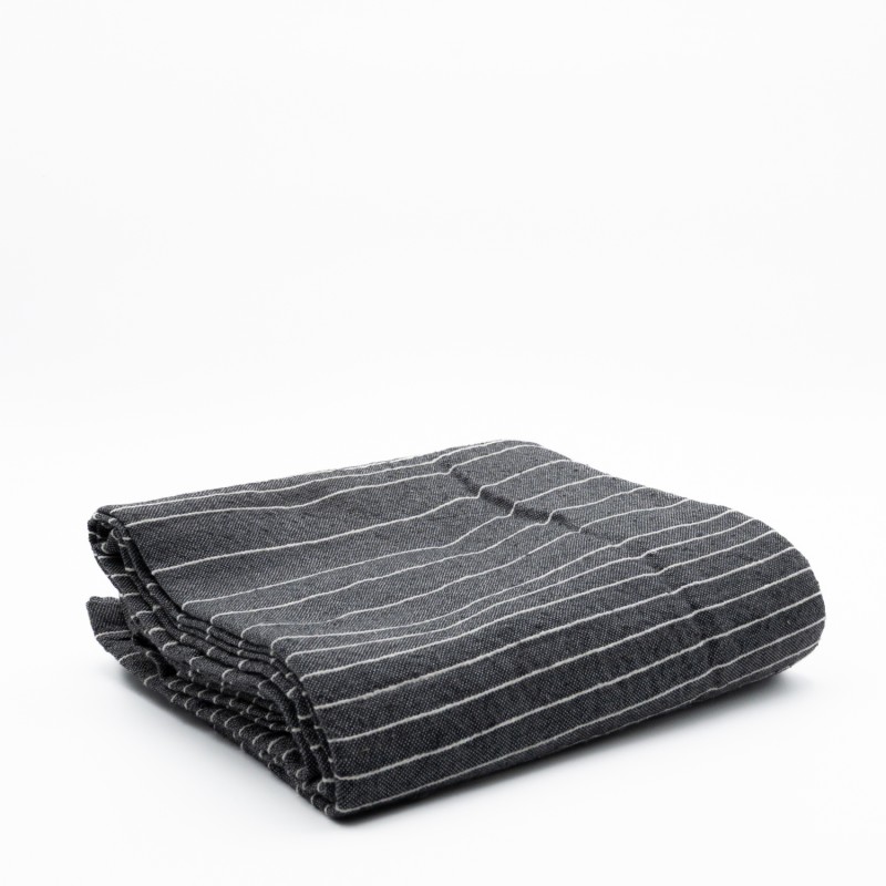 Line Ριχτάρι Διθέσιο (180x230) Σκούρο Γκρι με Ρίγες 