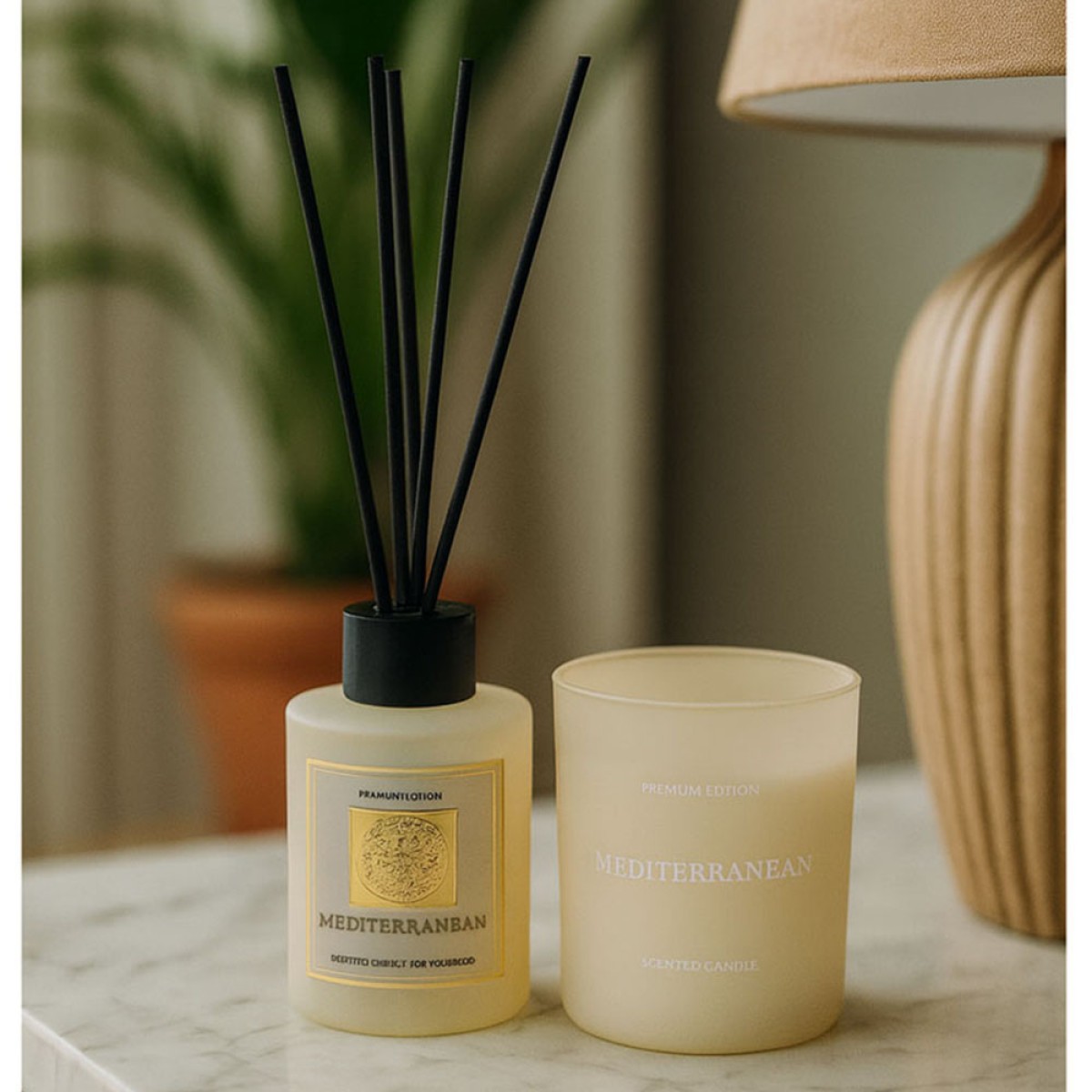 Ankor Mediterranean Σετ Αρωματικού Χώρου 50ml & Αρωματικό Κερί