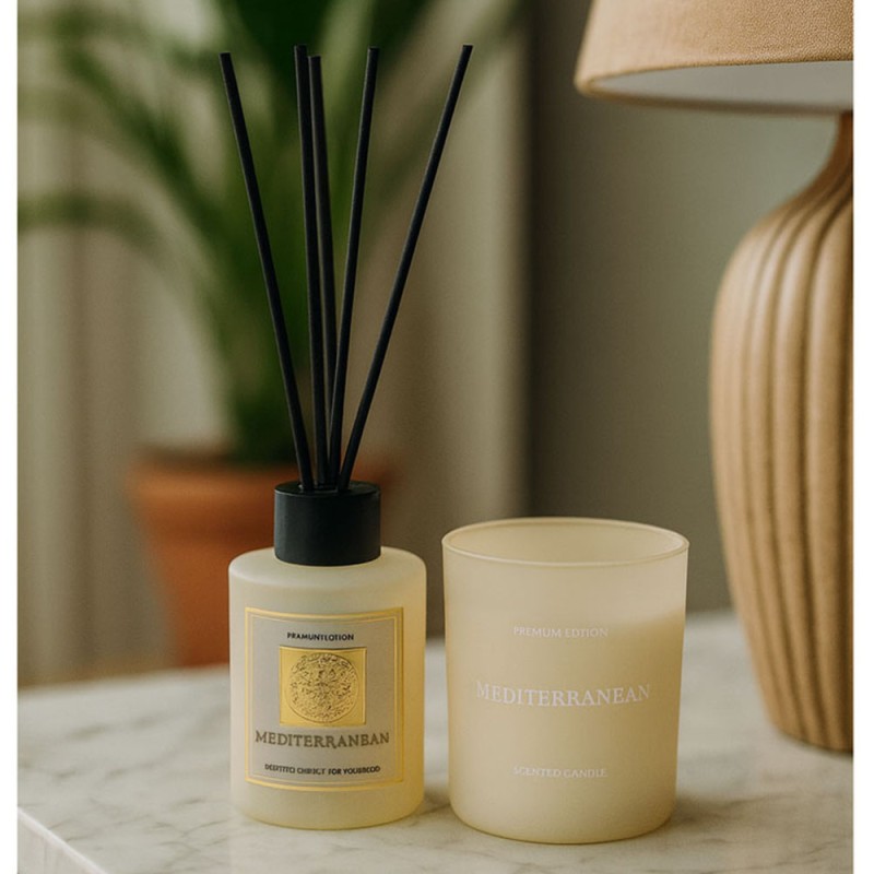 Ankor Mediterranean Σετ Αρωματικού Χώρου 50ml & Αρωματικό Κερί