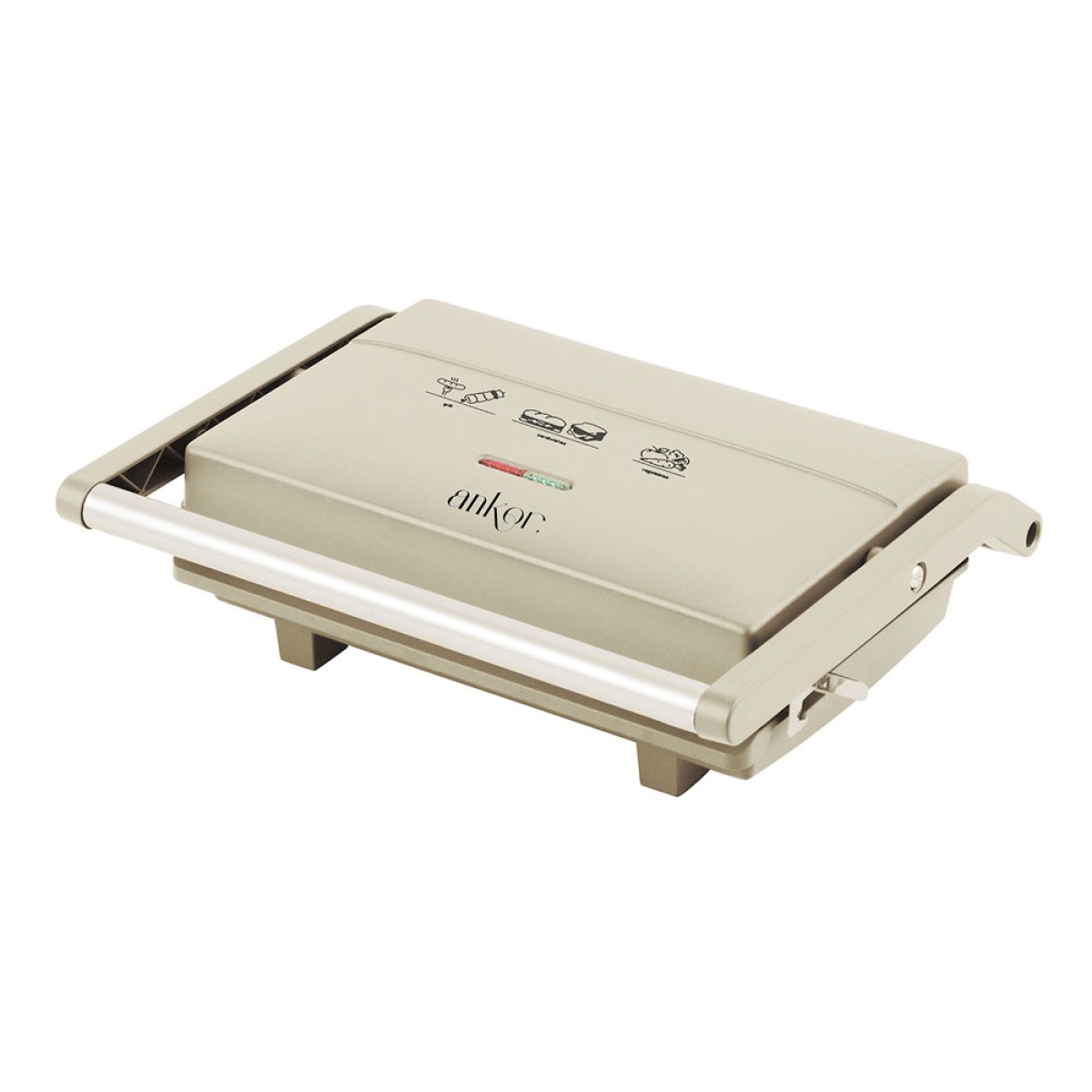 Ankor Beige Γκριλιέρα 1300W 2 Θέσεων Αντικολλητική 847990