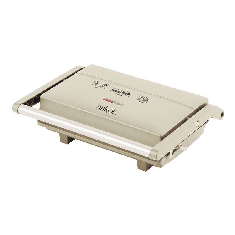 Ankor Beige Γκριλιέρα 1300W 2 Θέσεων Αντικολλητική 847990