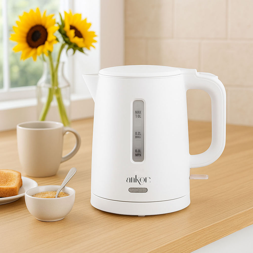 Ankor White Βραστήρας 1100W Πλαστικός Χωρητικότητας 1lt 848010