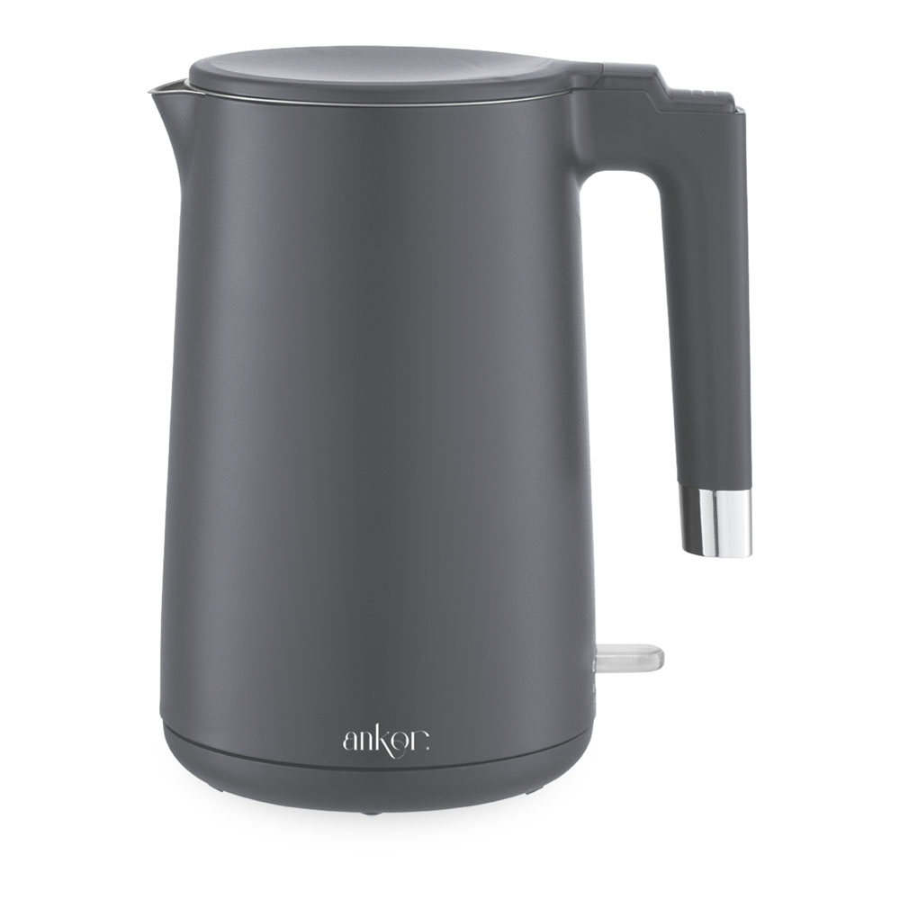 Ankor Mat Grey Βραστήρας 2200W Πλαστικός Χωρητικότητας 1.7lt