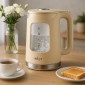 Ankor Beige Βραστήρας 2200W Cool Touch από Πυρίμαχο Γυαλί με Διπλό Τοίχωμα 1.7lt