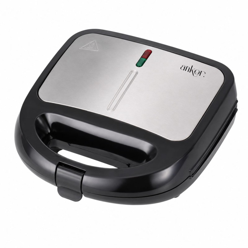Ankor Inox 2-in-1 Τοστιέρα 950W με Αποσπώμενες Αντικολλητικές Πλάκες (Grill & Sandwich)