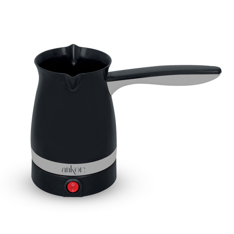 Ankor Black Ηλεκτρικό Μπρίκι 1000W Πλαστικό 400ml με Αποσπώμενη Βάση 360° (Έως 4 Φλιτζάνια)