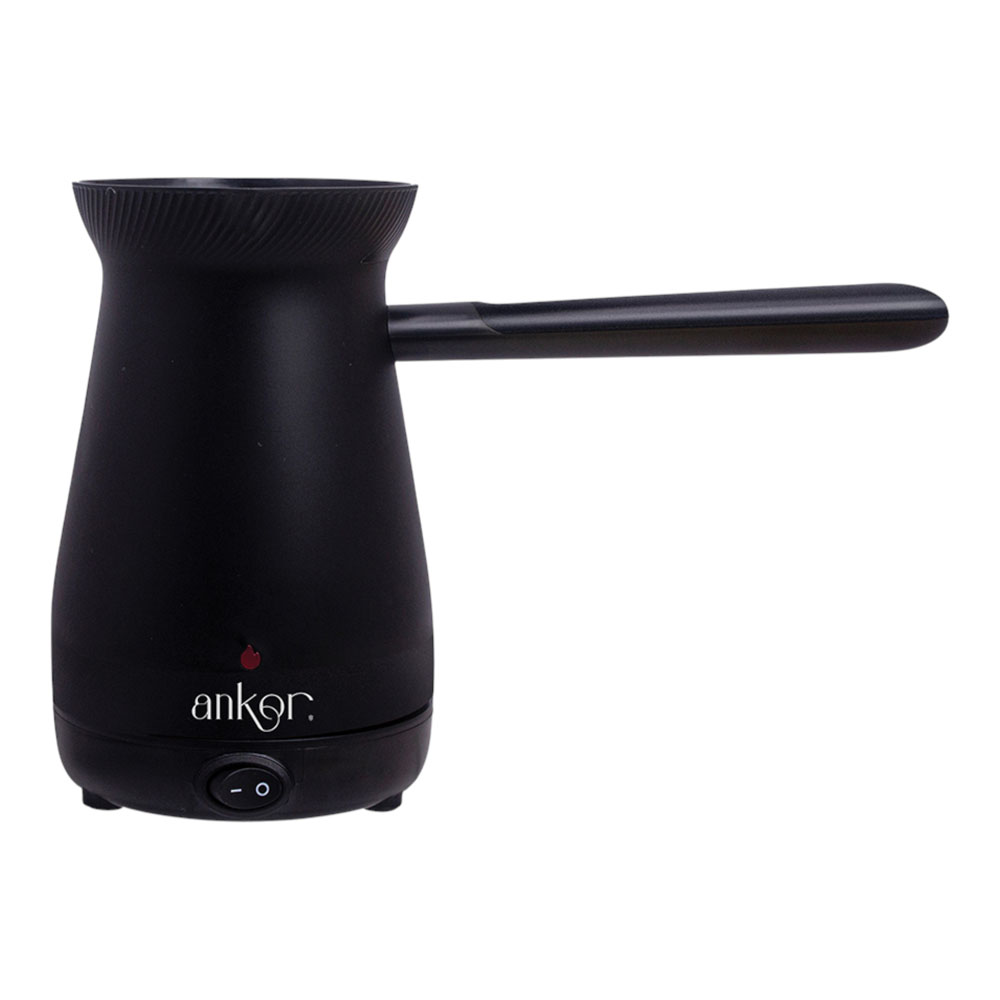 Ankor Mat Black Ηλεκτρικό Μπρίκι 1000W Πλαστικό 400ml με Αποσπώμενη Βάση 360°