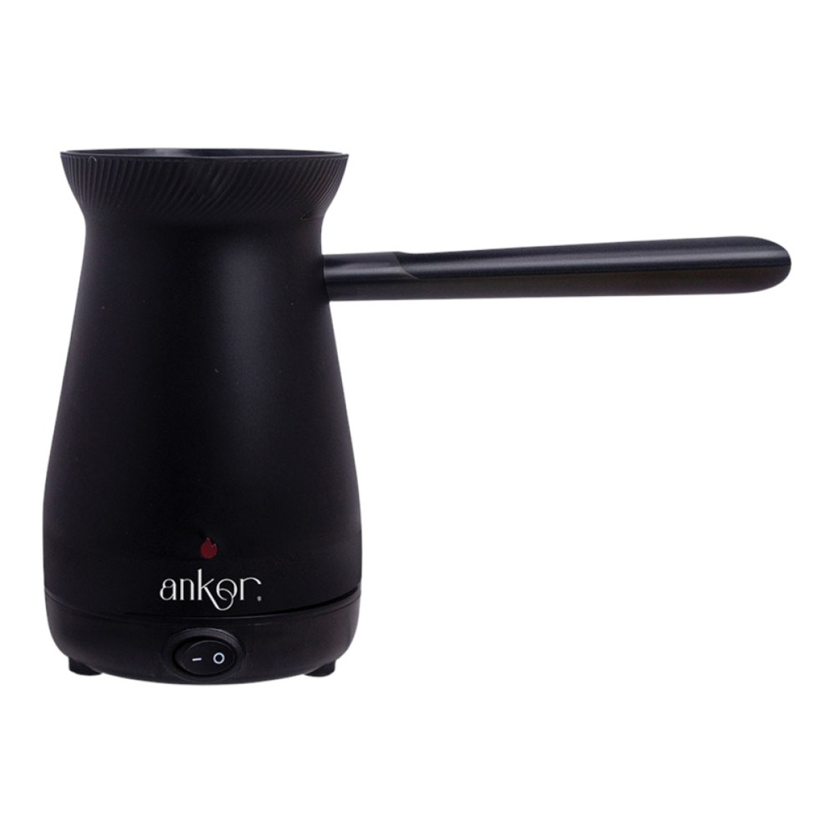 Ankor Mat Black Ηλεκτρικό Μπρίκι 1000W Πλαστικό 400ml με Αποσπώμενη Βάση 360°