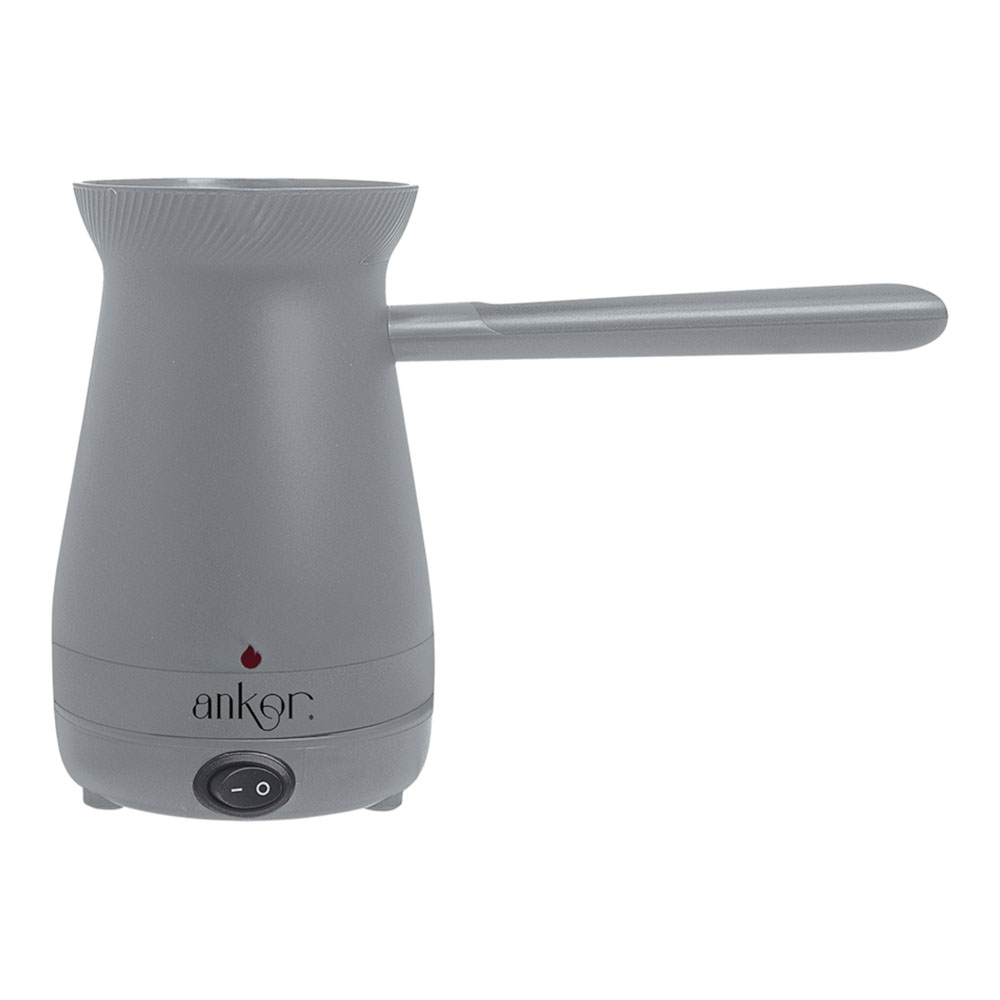Ankor Mat Grey Ηλεκτρικό Μπρίκι 1000W Πλαστικό 400ml με Αποσπώμενη Βάση 360°