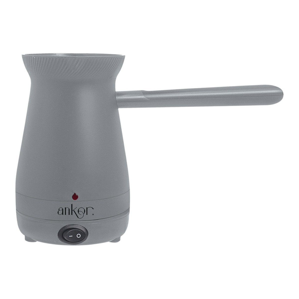 Ankor Mat Grey Ηλεκτρικό Μπρίκι 1000W Πλαστικό 400ml με Αποσπώμενη Βάση 360°