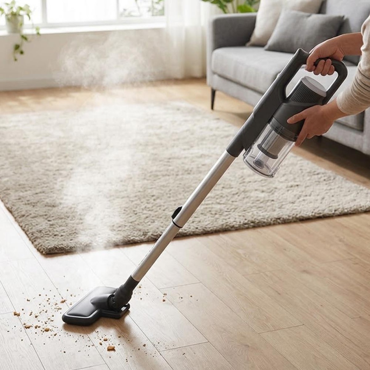 Ankor Black 2-in-1 Κυκλωνική Ηλεκτρική Σκούπα Stick & Χειρός 550W με Τηλεσκοπικό Κοντάρι & Φίλτρο HEPA (15000Pa)
