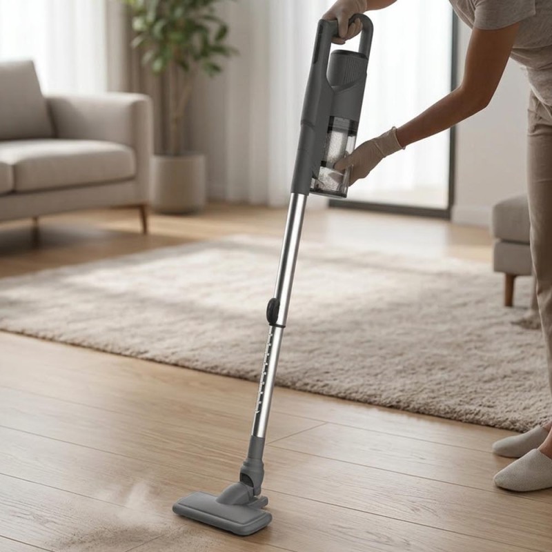 Ankor Grey 2-in-1 Κυκλωνική Ηλεκτρική Σκούπα Stick & Χειρός 550W με Τηλεσκοπικό Κοντάρι & Φίλτρο HEPA (15000Pa)