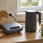 Ankor Mat Grey Σετ Συσκευών Κουζίνας 2τμχ – Βραστήρας 2200W Cool Touch & Τοστιέρα 750W