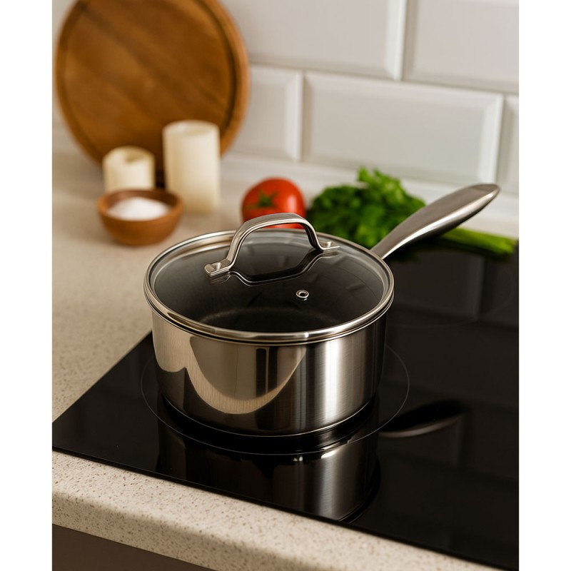 Ankor Dmond Tri-Ply Γαλατιέρα Ν.18 Ανοξείδωτο με Αντικολλητική Επίστρωση