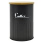 Ankor Black Σετ Ψωμιέρα Μεταλλική & Δοχεία Coffee – Sugar με Καπάκια Bamboo