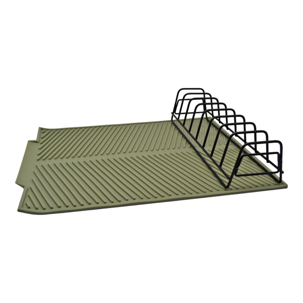 Ankor Olive Πιατοθήκη με Δίσκο Σιλικόνης (42x33x8) Μεταλλική