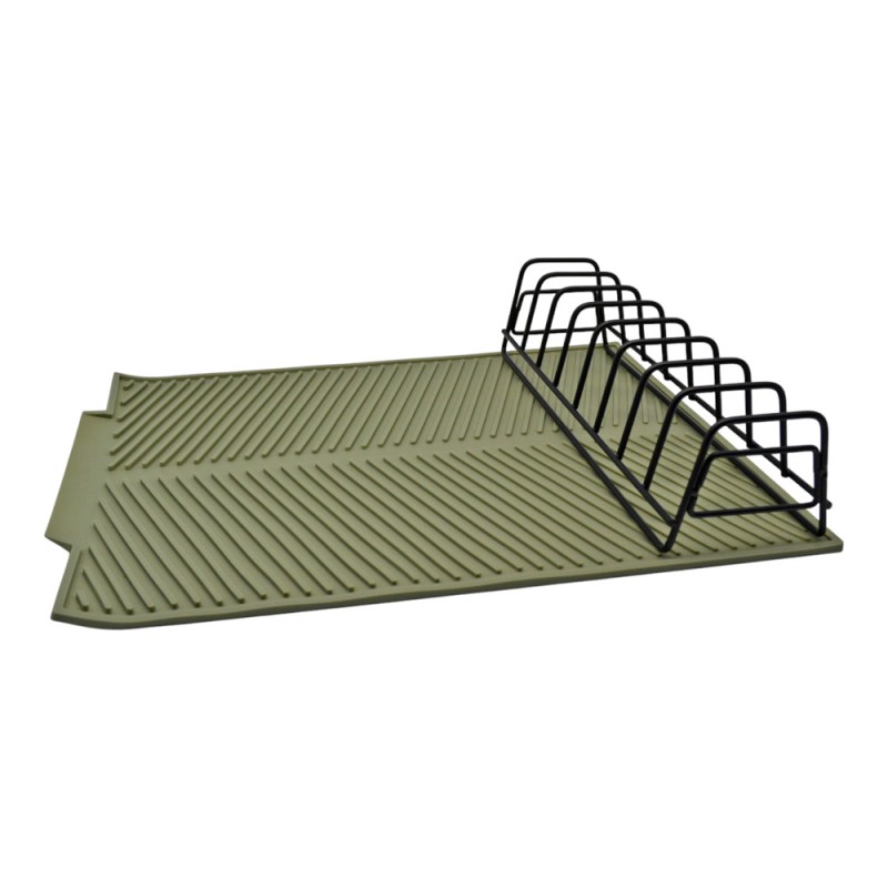 Ankor Olive Πιατοθήκη με Δίσκο Σιλικόνης (42x33x8) Μεταλλική