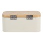 Ψωμιέρα Μεταλλική (30x19.8x13.4) με Καπάκι Bamboo Ankor Flowers Beige 845286