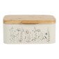Ψωμιέρα Μεταλλική (30x19.8x13.4) με Καπάκι Bamboo Ankor Flowers Beige 845286