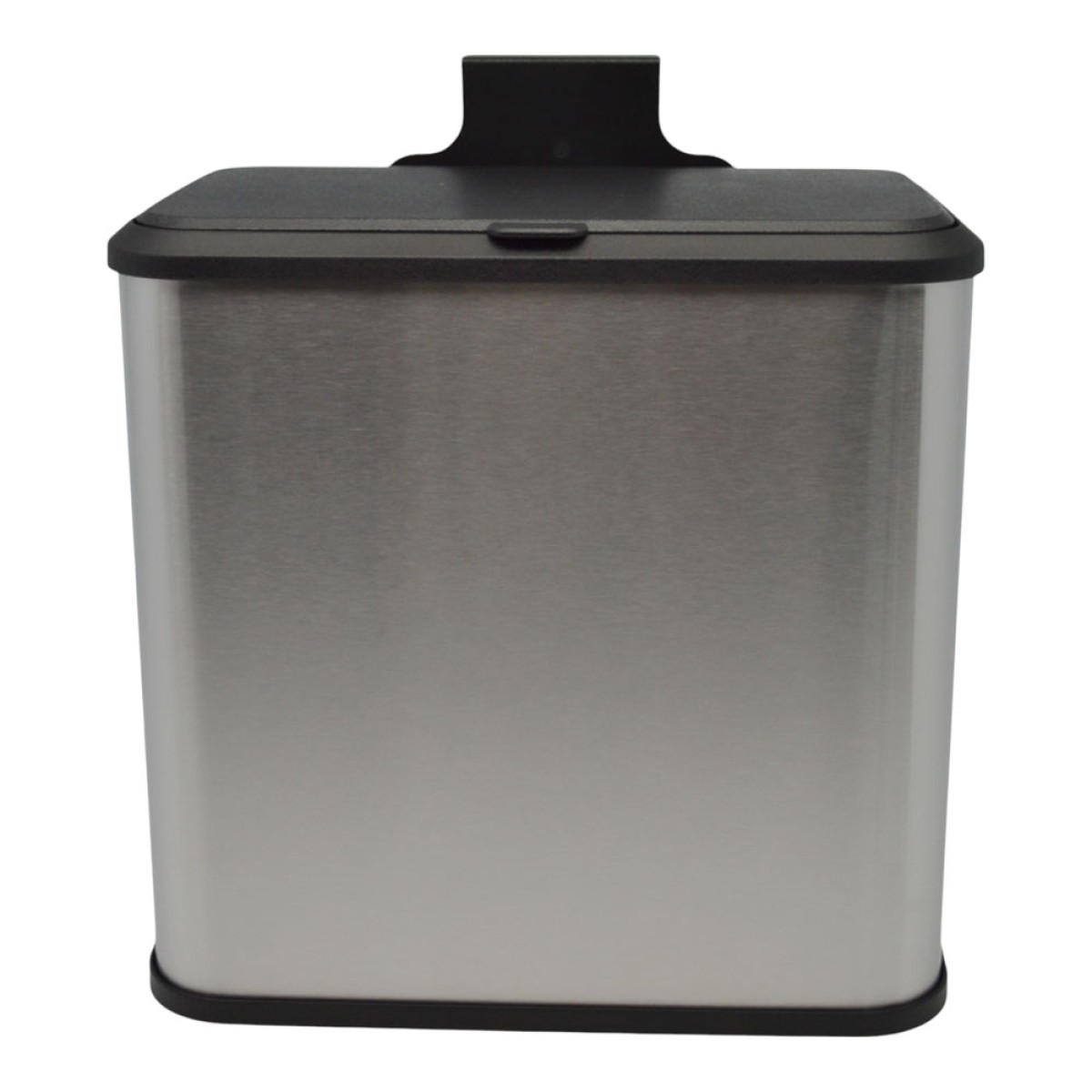 Κάδος Απορριμμάτων 5lt Inox με Γάντζο Ανάρτησης για Ντουλάπι & Καπάκι Διπλής Κατεύθυνσης