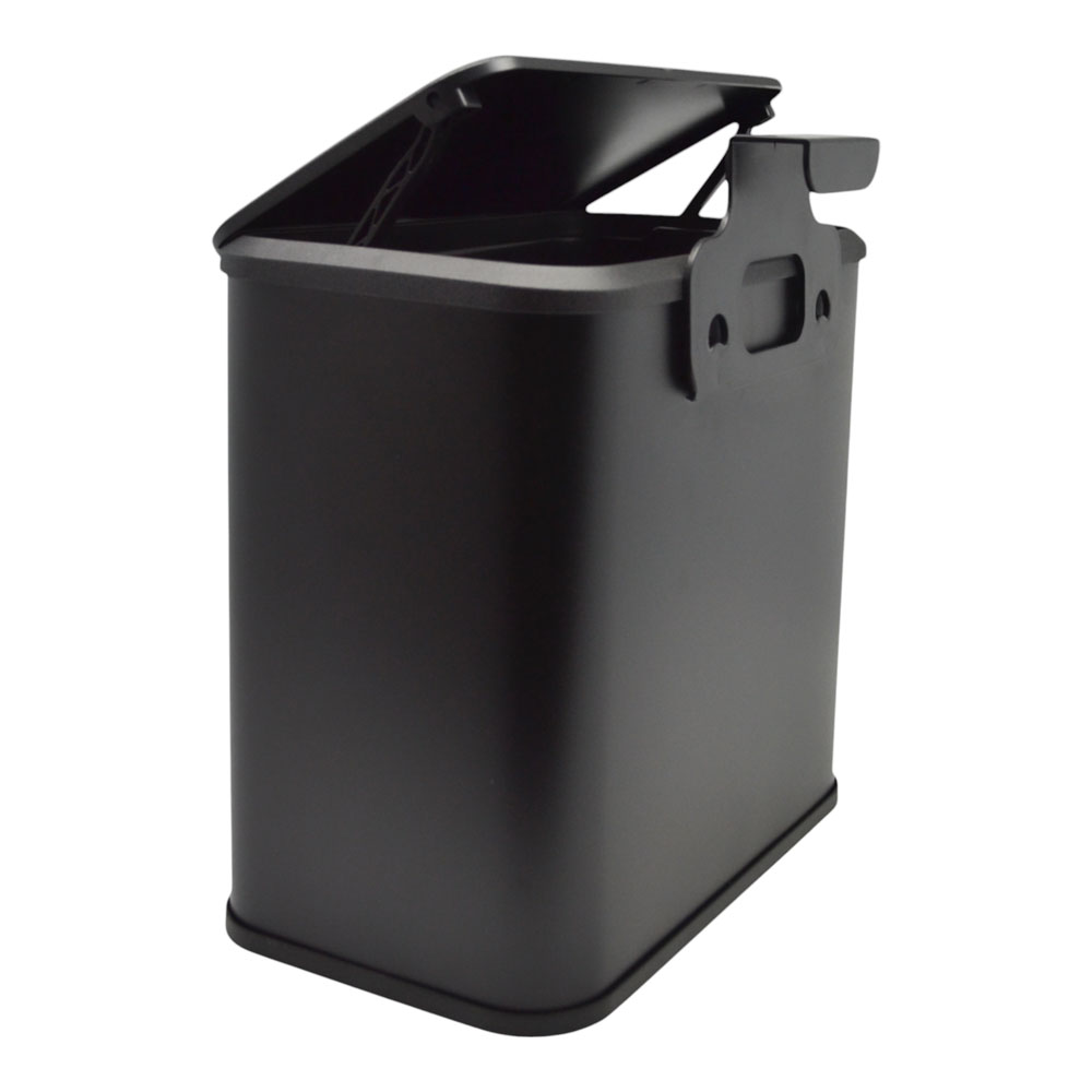 Κάδος Απορριμμάτων 5lt Μαύρος με Γάντζο Ανάρτησης για Ντουλάπι & Καπάκι Διπλής Κατεύθυνσης