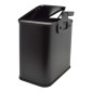 Κάδος Απορριμμάτων 5lt Μαύρος με Γάντζο Ανάρτησης για Ντουλάπι & Καπάκι Διπλής Κατεύθυνσης